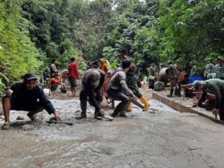 Hari ke-15 TMMD Kodim 1402/Polman, Rabat Beton Capai 58 Persen