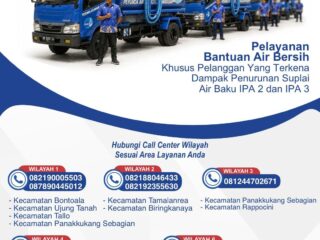 Suplai Air Baku Menurun, Perumda Air Minum Makassar Pastikan Bantuan Air Bersih Tetap Mengalir